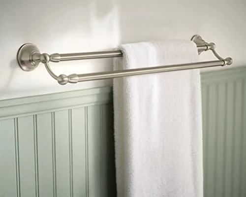 Moen DN6886BN Sage Single Post Bathroom Hand -Towel Ring, Spot Resist Brushed Nickel - Image 5