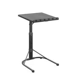 COSCO Multi-Functional Personal Activity Table, Adjustable Height, Portable Workspace, For Snacking & Homework, Compact Fold, Space Saving, Black