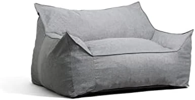 Big Joe Imperial Fufton Foam Filled Bean Bag Sofa With Removable Cover, Gray Union, 5ft Giant - Image 8