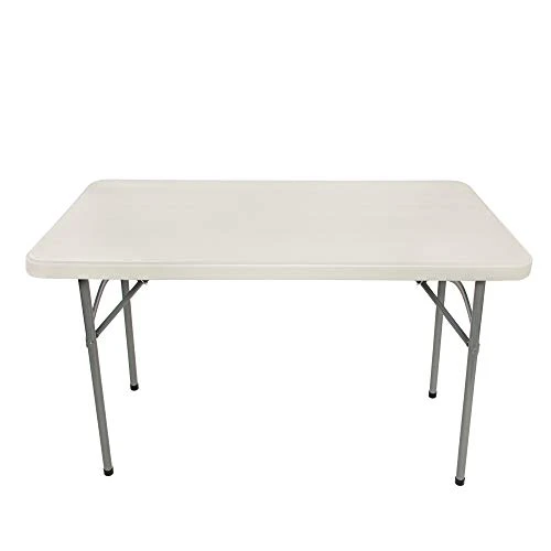OEF Furnishings 4 Foot Heavy Duty Folding Table, 24" X 48", Light Grey - Image 3