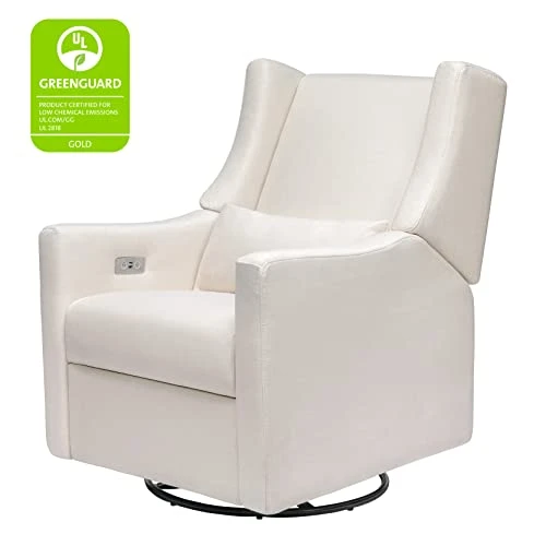 Babyletto Kiwi Electronic Power Recliner And Swivel Glider With USB Port In Performance Cream Eco-Weave, Water Repellent & Stain Resistant, Greenguard Gold And CertiPUR-US Certified - Image 4