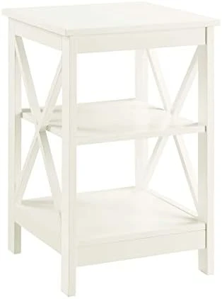 Convenience Concepts Oxford End Table With Shelves, Coral - Image 14