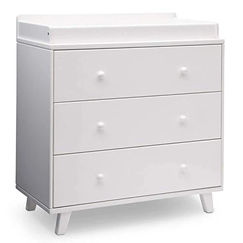 Delta Children Ava 3 Drawer Dresser With Changing Top, Greenguard Gold Certified, White - Image 6