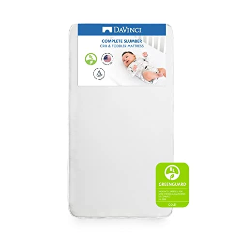 DaVinci Complete Slumber Crib & Toddler Mattress, Firm Support, Lightweight, Waterproof, Greenguard Gold Certified - Image 2