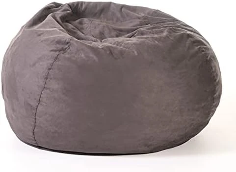 Christopher Knight Home Waldo 5 Foot Bean Bag, 5 Ft, Charcoal - Image 8