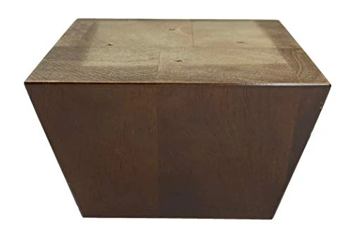 ComfortStyle Furniture Legs, Sofa Couch And Chair 3" Tall X 5" Extra Wide Wood Feet Replacement, Set Of 4 Feet, Heavy Duty, Walnut Finish - Image 2