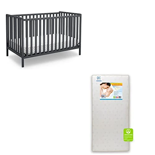 Delta Children Heartland 4-in-1 Convertible Crib, Dark Chocolate With Twinkle Stars Crib & Toddler Mattress - Image 5