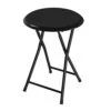 Lavish Home 18 Inch Folding Bar Heavy-Duty Padded Portable Stool With 300-Pound Capacity For Dorm, Recreation Game Room, Black