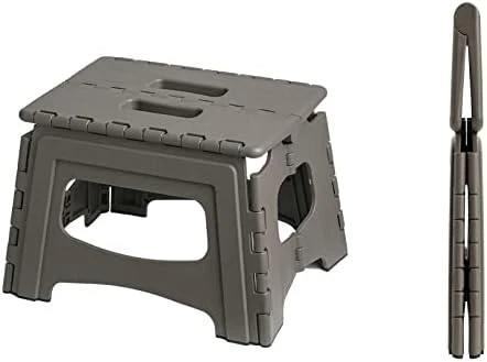 SHIMOYAMA Folding Step Stool 15IN Tall Plastic Foldable Step Stool For Camping Picnic And Home, 1 Pack, Collapsible Stool For Adults, White - Image 8