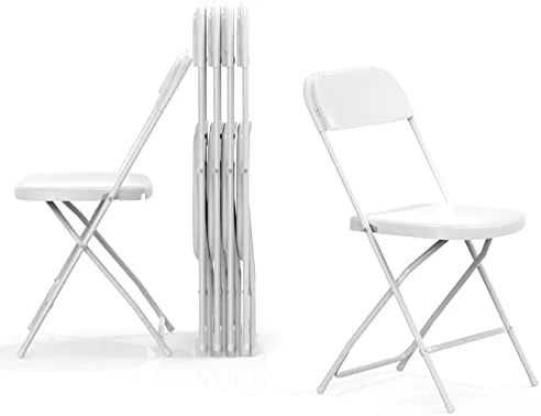 Nazhura Foldable Folding Chairs Plastic Outdoor/Indoor 650LB Weight Limit (White, 8 Pack) - Image 13