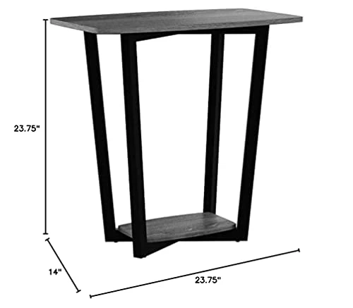 Convenience Concepts Graystone End Table, Weathered Gray / Black Frame - Image 3