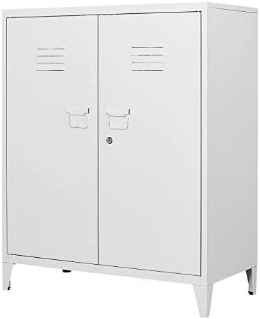 MIIIKO Steel Cabinet Wardrobe, Metal Locker Cabinet With Hanging Rod, Metal Clothing Locker Storage For Home, Office, Garage And Changing Room - Image 9