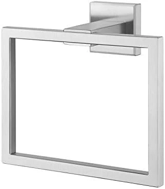 KES Bathroom Towel Ring SUS 304 Stainless Steel Shower Towel Hanger Holder Modern Square Style Wall Mount Matte Black Finish, A2480-BK - Image 7