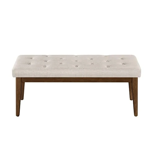 Ball & Cast Ottoman Benches, 41.5", Walnut & Taupe - Image 4