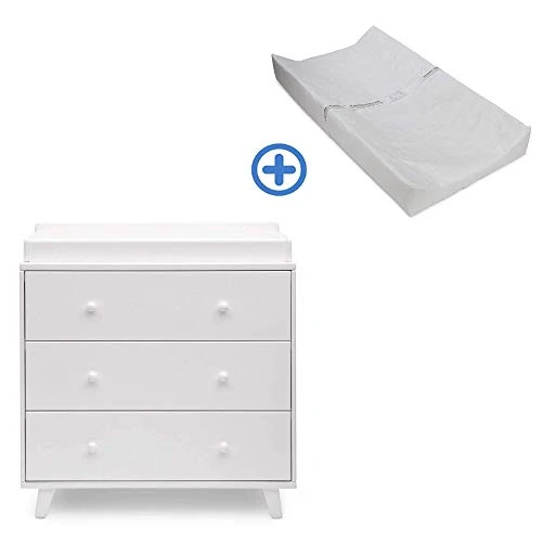 Delta Children Ava 3 Drawer Dresser With Changing Top, Greenguard Gold Certified, White - Image 7
