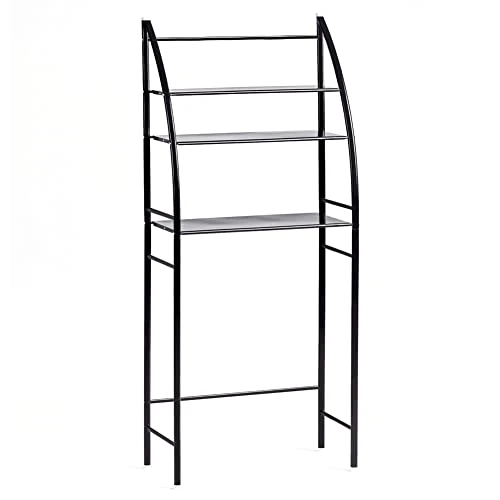 Fit Right 3-Shelf Bathroom Organizer Over The Toilet Storage, Bathroom Shelf Over Toilet, 27”L X 10”W X 66”H (Black) - Image 4