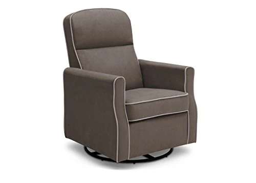 Delta Home Slim Swivel Glider, Graphite With Dove Grey Welt - Image 4