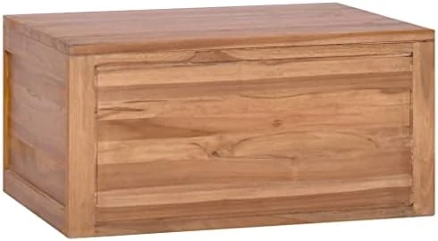 VidaXL Solid Wood Teak Wall-Mounted Bathroom Cabinet Home Indoor Wooden Toilet Storage Unit Shelf Cupboard Vanity Unit Cabinet Furniture - Image 7