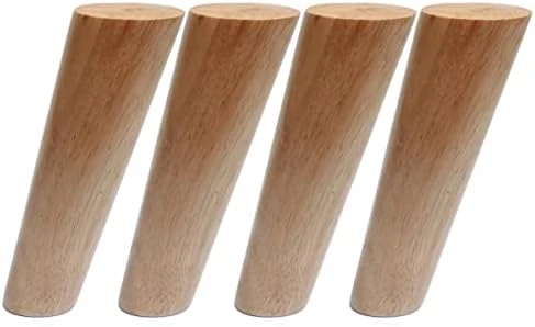 Round Solid Wood Furniture Legs Sofa Replacement Legs Perfect For Mid-Century Modern/Great IKEA Hack For Sofa, Couch, Bed, Coffee Table (4 Inches,Set Of 4, Original Wood Color) - Image 14