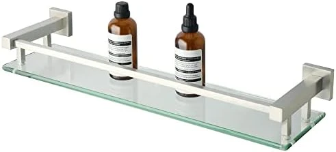 Alise GC2000-LS SUS 304 Stainless Steel Bathroom Glass Shelf Wall Mount 20 Inch,Brushed Nickel - Image 10