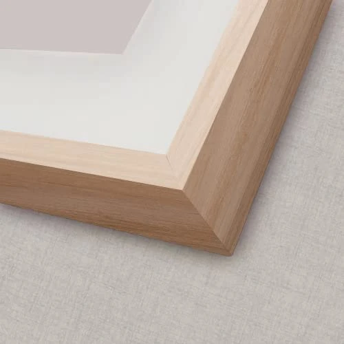 HAUSCHEN HOME 32 X 40 Inch LED Bathroom Mirror, Aluminum Frame With Wooden Effect, Wall Mounted Dimmable Vanity Mirror, Anti-Fog, 3-Color Warm/Natural/White Light, Horizonal & Vertical