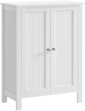 VASAGLE Bathroom Floor Storage Cabinet, Bathroom Storage Unit With 2 Adjustable Shelves, Bathroom Cabinet Freestanding, 11.8 X 23.6 X 31.5 Inches, White UBCB60W - Image 9