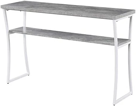 Convenience Concepts X-Calibur Console Table, Faux Birch / Slate Gray Frame - Image 6