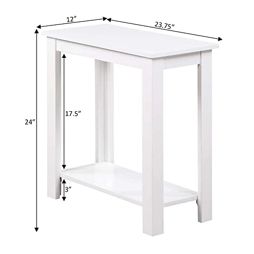 Convenience Concepts Designs2Go Baja Chairside End Table, White - Image 2