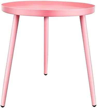 AOJEZOR End Table,Accent Table Ideal For Any Room-Side Table Living Room,Side Tables Bedroom,Side Table Waterproof Metal Structure Great For Indoor & Outdoor,Matte Black Tray Surface With 3 Legs - Image 6