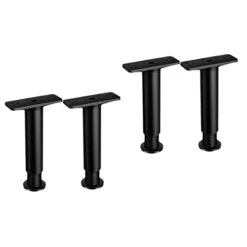 Veemoon 4 Pcs Bed Support Frame Holder Plastic Steel Telescopic Black