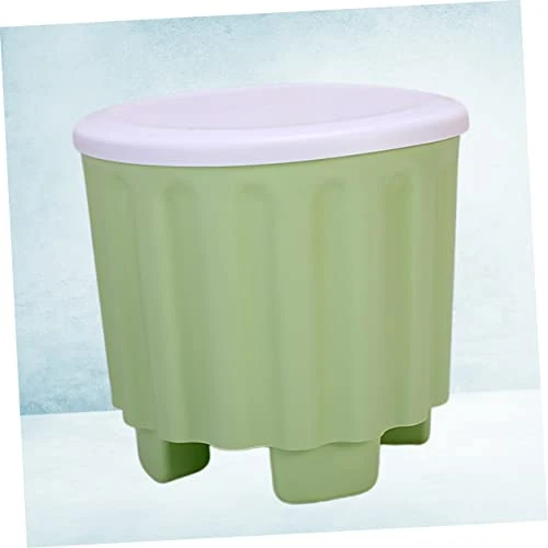 UPKOCH Plastic Stackable Stool Stackable Counter Stool Stackable Step Stool Home Stool Large Capacity Storage Box Multifunction Stool Storage Stool Green Household Footstool - Image 2