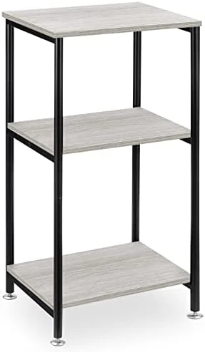 MOOACE Tall Side Table, 3 Tier End Table, Side Table With Storage Shelf For Bedroom Living Room, Small Nightstand For Small Spaces, Black - Image 7