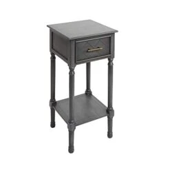 Silverwood Side Table, 14 L X 14 W X 28 H In, Grey