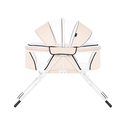 Dream On Me Karley Plus Baby Bassinet, Lightweight Compact Portable Bassinet, Easy And Quick Fold With Removable Double Canopy, Breathable Mesh Design, Cool Grey - Image 6