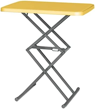 SOUNDANCE Small Folding Table, Adjustable TV Tray, Portable Dinner Table, Lightweight, Zero Assembly, Easy To Fold And Storage, Sturdy Desk For Home Garden Office Indoor Outdoor Use, White - Image 11