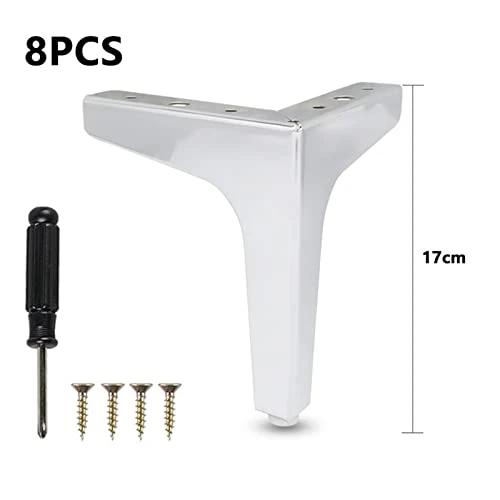 ARCIDO 8Pcs10/13/15/17cm Black Sofa Furniture Furniture Legss For Bed Chair Desk Dresser Bathroom Cabinet Coffee Table Yitaowang (Color : Silver-17cm-8pcs) - Image 2