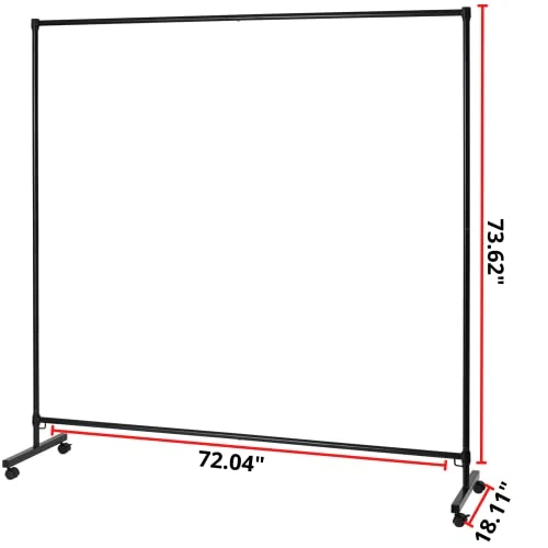 Don't Look At Me - Simplified Privacy Room Divider - Black Frame With Black Privacy Fabric - Image 4