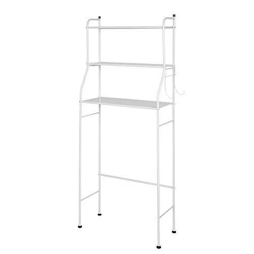 Flandre Over The Toilet Rack 3 Shelf Bathroom Space Saver Storage Organizer Corner Stand Bathroom Cabinet Tower Shelf 22.5" W X 9.8" D X 59.5" H (White) - Image 4