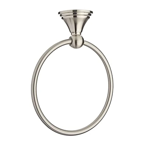 Amazon Basics Modern Towel Ring, 6.3-inch Diameter, Satin Nickel - Image 2