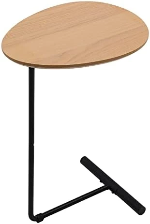 C Table,Couch Tables That Slide Under,C Shaped Side Table,Sofa End Table For Living Room Bedside Bathroom Snack Coffee Laptop Tables,Egg Oval-Shaped,Metal Frame,Easy Assembly Black(Upgraded) - Image 15