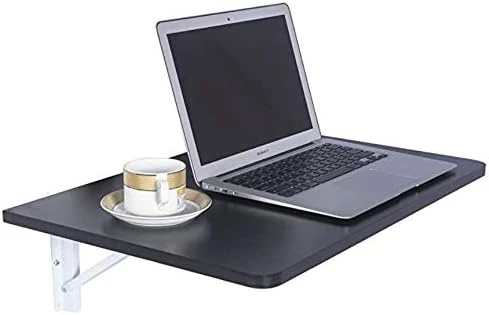 MCMACROS 9 Plus Wall Mounted Floating Folding Table, Drop Leaf Dining Table Small Wooden Desk For Office Home Kitchen(23.6" 15.6" (LW)), White - Image 7