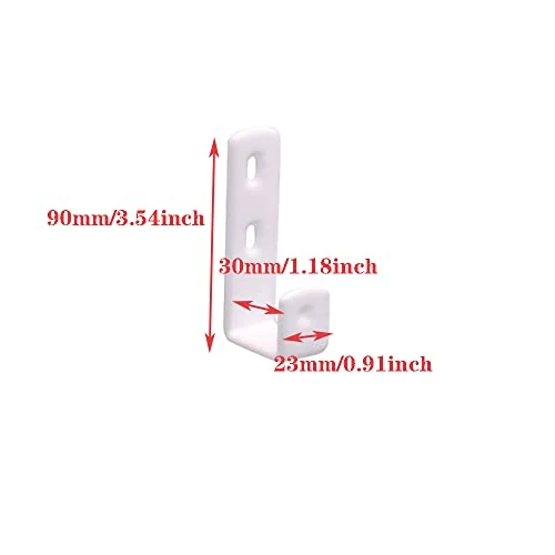 Mewuthede 4pcs PVC Coated Bed Ladder Hooks, Iron Bunk Bed Ladder Hooks Brackets,Heavy Duty Hook Brackets For Bed Decoration Tool - Image 2
