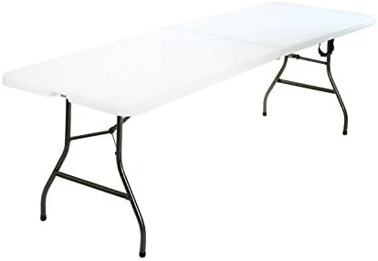 COSCO Deluxe 6 Foot X 30 Inch Fold-in-Half Blow Molded Folding Table, Black - Image 3