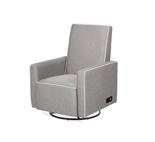 Relax A Lounger Lyndon Glider Chair With Ottoman, Taupe - Image 3