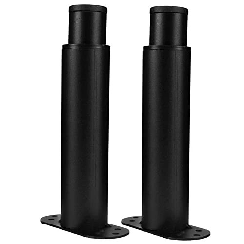 Homoyoyo 6 Pcs Bed Support Legs Holder Bedstead Black Cold Rolled Steel - Image 2