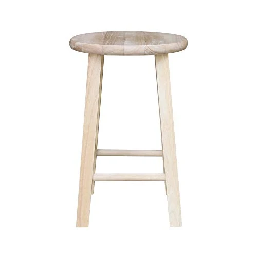 International Concepts 18-Inch Round Top Stool, Unfinished - Image 2