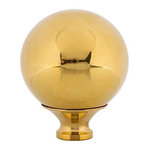 Polished Brass Ball Bed Post Finials | Diameter: 1 3/4" | Replacement Bed Hardware In Antique Or Modern Styles | UA-764-BPB (1)