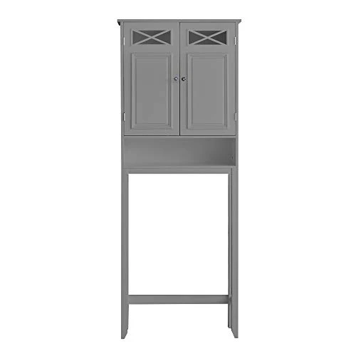 Elegant Home Fashions Dawson Over The Toilet Storage With Grey Finish