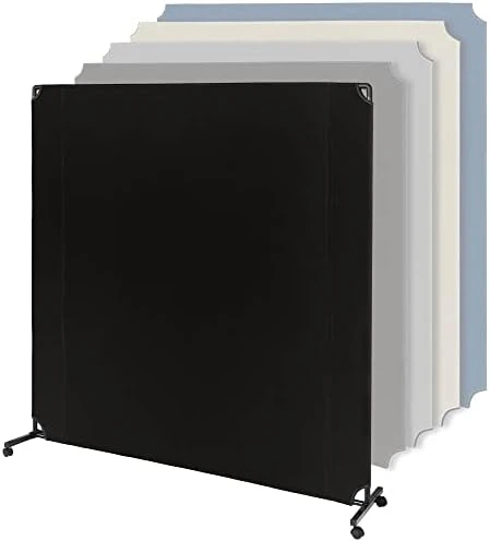Lainly Rolling Room Divider Wall - Made In North America (6' L X 6' H, Dark Gray) Partition Room Dividers, Temporary Wall, Office Divider, Privacy Screen, Wall Divider & Room Divider Screen - Image 8
