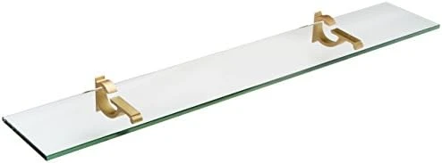 Spancraft Glass Monarch Glass Shelf, Brushed Bronze, 10 X 42 - Image 4